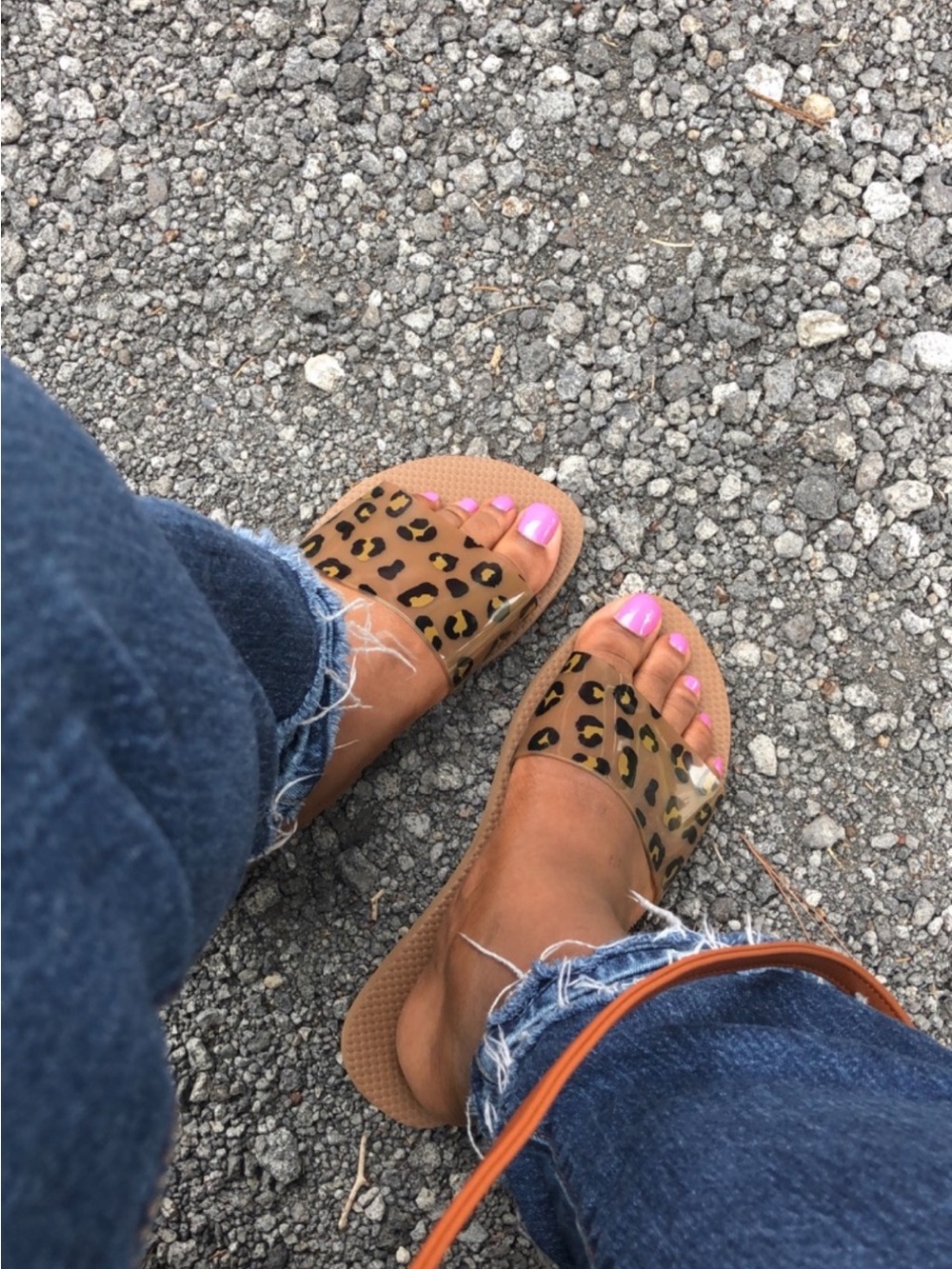 Old Navy Leopard Print Slide Sandals - Brown - Size 11